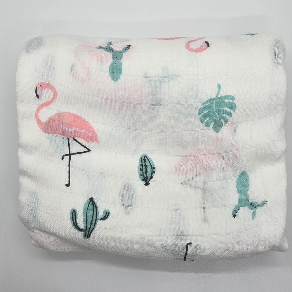 Flamingo and Cactus Print Kids Blanket